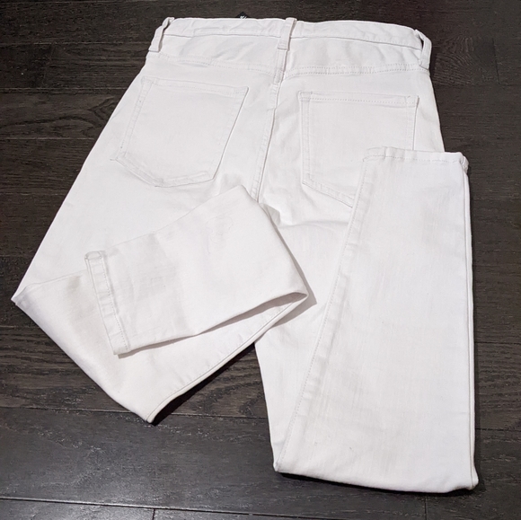 New With Tags Banana Republic White High -rise Skinny Premium Denim 27 Petite - Picture 4 of 4